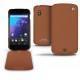 レザーケース LG Google Nexus 4  - Marron ( Nappa - Pantone 1615C ) 