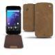 レザーケース LG Google Nexus 4  - Sable vintage ( Roughtcut - Gaucho#57254 ) 