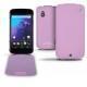 レザーケース LG Google Nexus 4  - Lilas ( Nappa - Pantone 2645U ) 