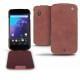 レザーケース LG Google Nexus 4  - Passion vintage ( Glutton - Red ) 