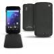レザーケース LG Google Nexus 4  - Ebène ( Sleek P C12 - Black ) 