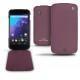 レザーケース LG Google Nexus 4  - Lie de vin ( Pantone 5115C ) 