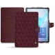 Housse cuir Samsung Galaxy Tab S6 - Lie de vin - Couture ( Pantone 5115C ) 