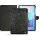 Housse cuir Samsung Galaxy Tab S6 - Autruche nero