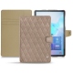 Housse cuir Samsung Galaxy Tab S6 - Taupe vintage - Couture