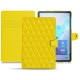 Samsung Galaxy Tab S6 leather case - Jaune fluo - Couture