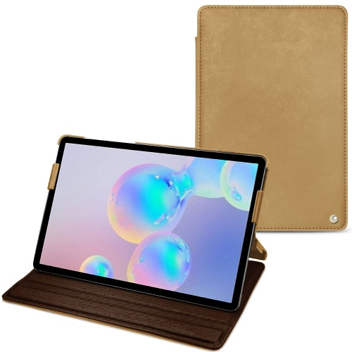 Custodia in pelle Samsung Galaxy Tab S6Sable vintage ( Pantone #9b7340 ) 