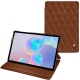 Custodia in pelle Samsung Galaxy Tab S6 - Marron - Couture ( Nappa - Pantone 1615C ) 