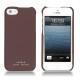 レザーケース Apple iPhone 5 - Châtaigne ( Pantone 476C ) 