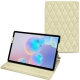 가죽 커버 Samsung Galaxy Tab S6 - Ivoire - Couture ( Sleek P C12 - White ) 