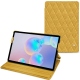 Housse cuir Samsung Galaxy Tab S6 - Mimosa - Couture ( Pantone 141C ) 