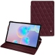 가죽 커버 Samsung Galaxy Tab S6 - Lie de vin - Couture ( Pantone 5115C ) 