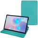 Samsung Galaxy Tab S6 leather case - Bleu fluo