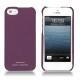 Custodia in pelle Apple iPhone 5 - Lie de vin ( Pantone 5115C ) 