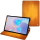Samsung Galaxy Tab S6 leather case - Orange Patine