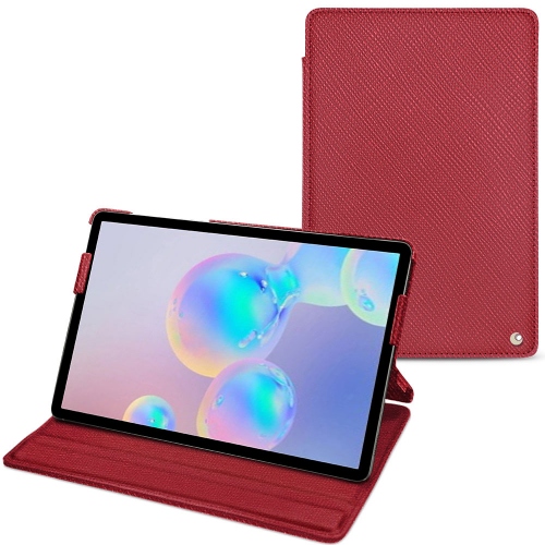 Funda de piel Samsung Galaxy Tab S6Rouge passion ( Pantone #a6192e ) 