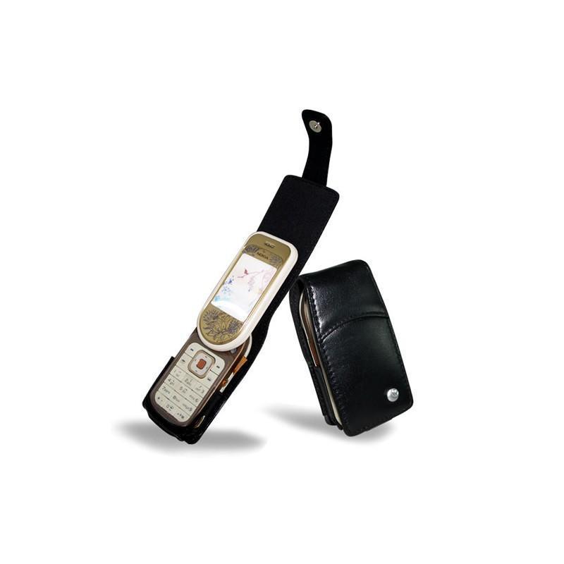 Nokia 7370  leather case - Noir ( Nappa - Black ) 
