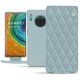 Funda de piel Huawei Mate 30 Pro - Bleu ciel - Couture ( Nappa - Pantone 277C ) 