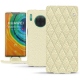 Lederschutzhülle Huawei Mate 30 Pro - Ivoire - Couture ( Sleek P C12 - White ) 