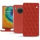 Housse cuir Huawei Mate 30 Pro - Papaye - Couture ( Pantone 180C ) 