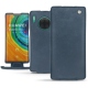 Housse cuir Huawei Mate 30 Pro - Jean vintage ( Roughtcut - Pantone 285U  ) 