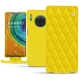Housse cuir Huawei Mate 30 Pro - Jaune fluo - Couture