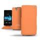 Lederschutzhülle Sony Xperia Z  - Orange ( Nappa - Pantone 1495U ) 