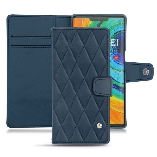 Huawei Mate 30 Pro - Habillez avec style votre appareil mobile avec des housses de luxe en cuir Jean vintage - Couture ( Pantone #2f414f  ) 