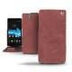 Lederschutzhülle Sony Xperia Z  - Passion vintage ( Glutton - Red ) 