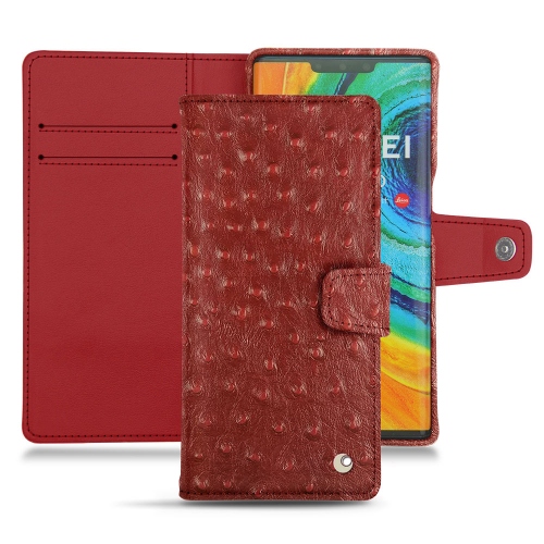Funda de piel Huawei Mate 30 ProAutruche ciliegia ( Pantone #a4343a ) 
