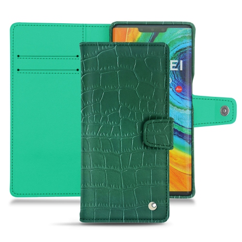 Funda de piel Huawei Mate 30 ProCrocodile pino ( Pantone #173F35 ) 
