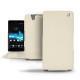 Lederschutzhülle Sony Xperia Z  - Ivoire ( Sleek P C12 - White ) 