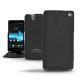 Lederschutzhülle Sony Xperia Z  - Ebène ( Sleek P C12 - Black ) 