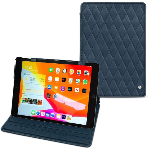 Custodia in pelle Apple iPad 10.2" (2019 / 2020 / 2021)Jean vintage - Couture ( Pantone #2f414f  ) 