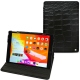 Apple iPad 10.2" (2019) leather case - Crocodile nero