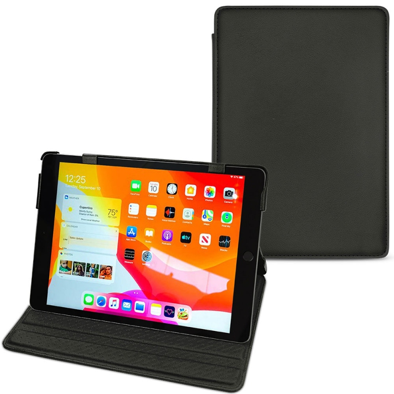 Housse cuir Apple iPad 10.2" (2019) - Noir PU