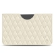 Apple iPad 10.2" (2019) leather pouch - Blanc - Couture ( Bologna - White ) 