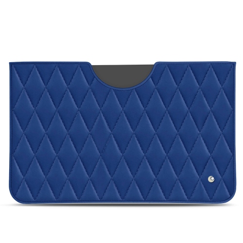 Apple iPad 10.2" (2019 / 2020 / 2021) leather sleeveBleu océan - Couture ( Nappa - Pantone #15458a) 