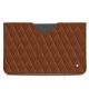Apple iPad 10.2" (2019) leather pouch - Marron - Couture ( Nappa - Pantone 1615C ) 