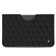 レザーケース Apple iPad 10.2" (2019) - Ebène - Couture ( Sleek P C12 - Black ) 