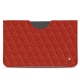 Apple iPad 10.2" (2019) leather pouch - Papaye - Couture ( Pantone 180C ) 