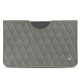Apple iPad 10.2" (2019) leather pouch - Acier vintage - Couture