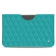 Pochette cuir Apple iPad 10.2" (2019) - Bleu fluo - Couture
