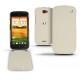 Funda de piel HTC One SV  - Ivoire ( Sleek P C12 - White ) 