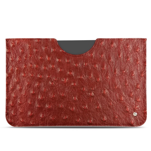 Capa em pele Apple iPad 10.2" (2019 / 2020 / 2021)Autruche ciliegia ( Pantone #a4343a ) 