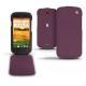 Funda de piel HTC One SV  - Lie de vin ( Pantone 5115C ) 