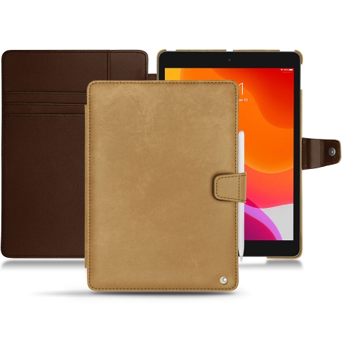 Capa em pele Apple iPad 10.2" (2019 / 2020 / 2021)Sable vintage ( Pantone #9b7340 ) 