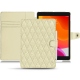 Lederschutzhülle AApple iPad 10.2" (2019) - Ivoire - Couture ( Sleek P C12 - White ) 