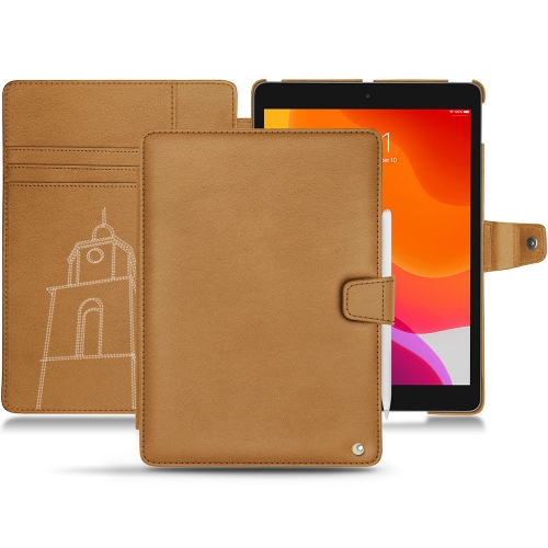 Lederschutzhülle Apple iPad 10.2" (2019 / 2020 / 2021)Castan esparciate ( Pantone #824F2A )