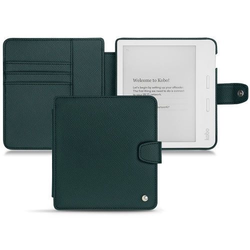 Kobo Libra H2O leather caseVert séduisant ( Pantone #1d3c34 ) 
